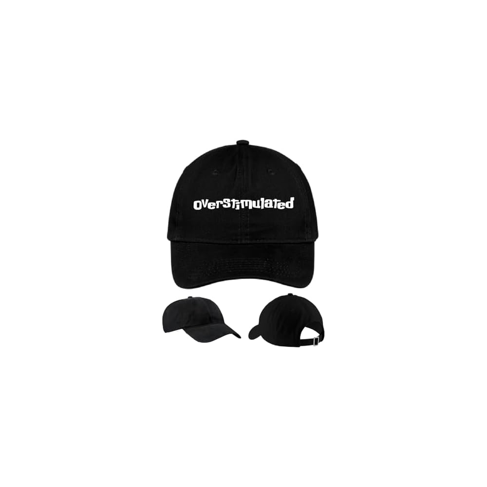 Overstimulated Hat, Embroidered Mental Health Cap, Anxiety Hat, Adjustable Dad Hat, Custom Text Hat, Cap Daddy