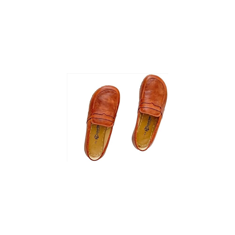 Grounding Shoes For Women, Barefoot Leather Shoes,Earthing With Copper Rivet, Wide Toe Box, Minimalistic Shoes, Gifts For Him | Crazy Brown
