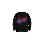 Daytee Retro Let's Go Buffalo Sweatshirt - Vintage Look Distressed Buffalo Game Day Crewneck