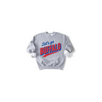 Daytee Retro Let's Go Buffalo Sweatshirt - Vintage Look Distressed Buffalo Game Day Crewneck