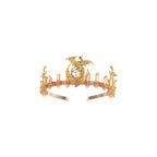 Black Fairy Crystal Crown - Elf Raw Quartz Tiara Forest Witch Crown