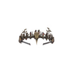 Black Fairy Crystal Crown - Elf Raw Quartz Tiara Forest Witch Crown