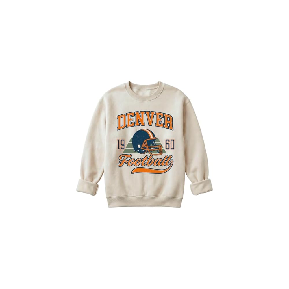 Daytee Denver Game Day Sweatshirt, Classic Distressed Sports Aesthetic Cozy Fan Apparel