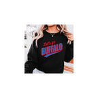 Daytee Retro Let's Go Buffalo Sweatshirt - Vintage Look Distressed Buffalo Game Day Crewneck