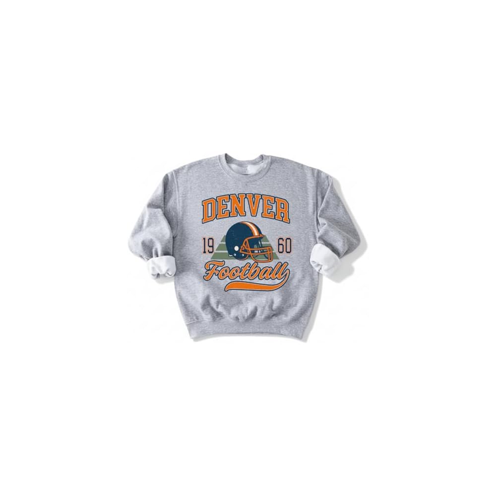 Daytee Denver Game Day Sweatshirt, Classic Distressed Sports Aesthetic Cozy Fan Apparel