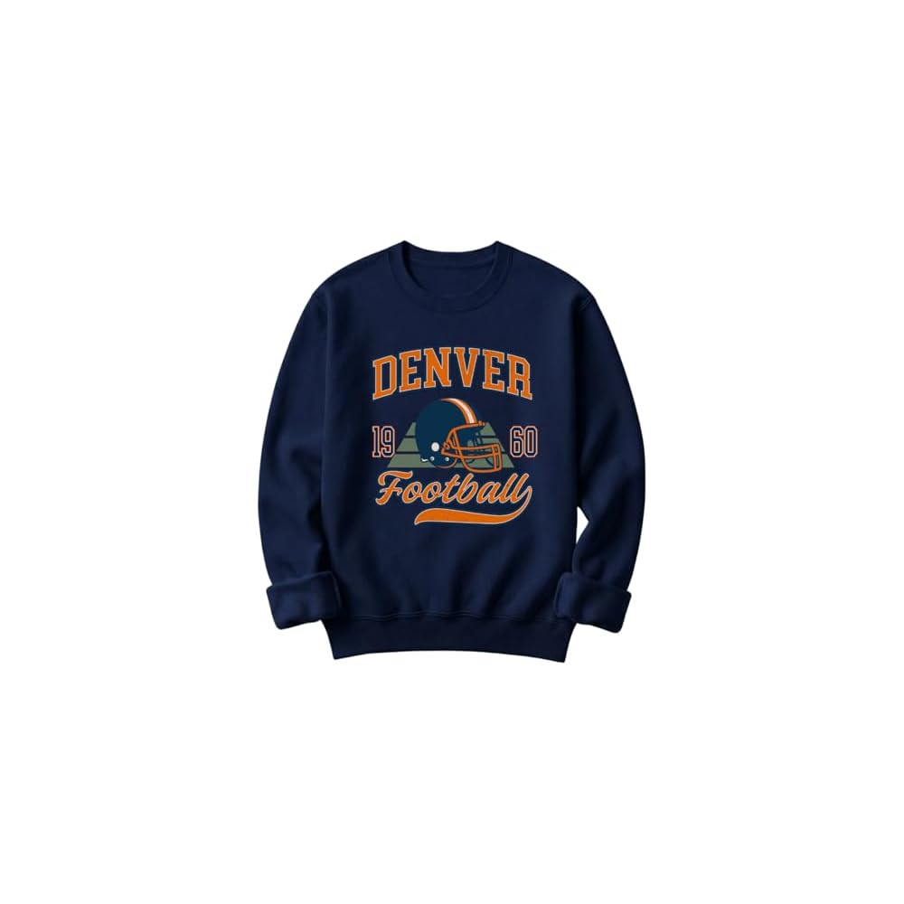 Daytee Denver Game Day Sweatshirt, Classic Distressed Sports Aesthetic Cozy Fan Apparel
