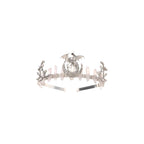 Black Fairy Crystal Crown - Elf Raw Quartz Tiara Forest Witch Crown