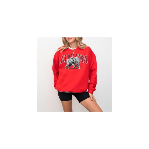 Alabama Elephant Football Sweatshirt – Vintage Sport Grey Crewneck Pullover – Retro Game Day Apparel for Men & Women