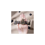 Black Fairy Crystal Crown - Elf Raw Quartz Tiara Forest Witch Crown