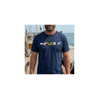 Personalized Name in Nautical Flags Shirt – Custom Maritime Signal Flag T-Shirt, Captain Nautical Flag Shirt for Sailors & Boat Lovers