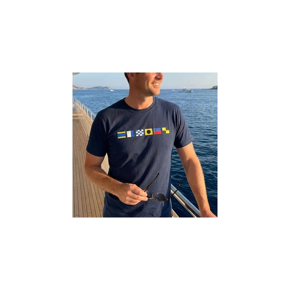 Personalized Name in Nautical Flags Shirt – Custom Maritime Signal Flag T-Shirt, Captain Nautical Flag Shirt for Sailors & Boat Lovers