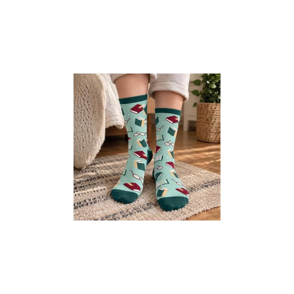 Shh I'm Reading Custom Crew Socks - Bookish Gift For Book Lovers, Bookworms