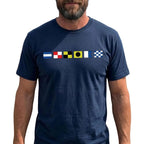 Personalized Name in Nautical Flags Shirt – Custom Maritime Signal Flag T-Shirt, Captain Nautical Flag Shirt for Sailors & Boat Lovers