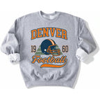 Daytee Denver Game Day Sweatshirt, Classic Distressed Sports Aesthetic Cozy Fan Apparel